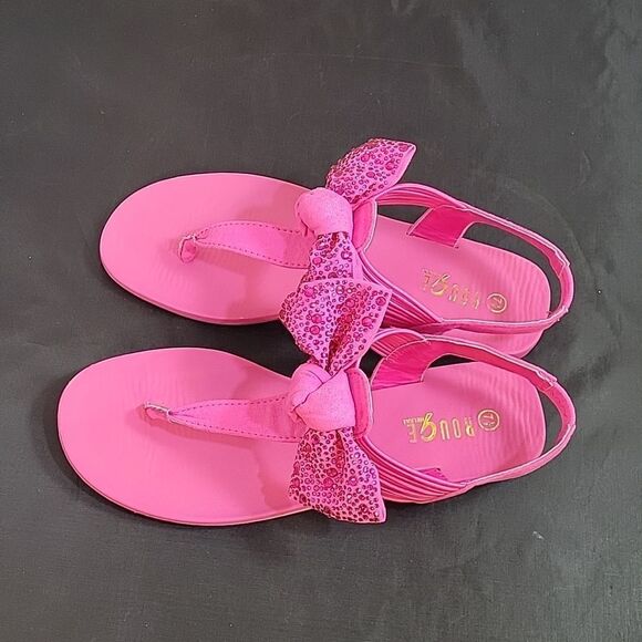 BRAND NEW ROUGE HELUIM BOWKNOT DESIGN ANKLE STRAP OPEN TOE WOMEN"S SANDAL - Picture 7 of 15